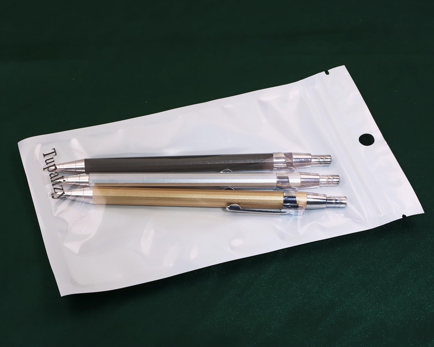 3 lápices mecánicos automáticos de metal para dibujo, bocetos, toma de notas, gráficos, redacción, escritura, proyectos de instrumentos para