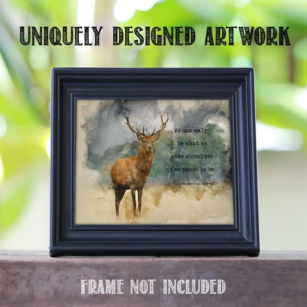 TJ Originals Solo podemos ser lo que nos damos a nosotros mismos el poder de ser. Proverbio nativo americano. Decoración de arte de pared con