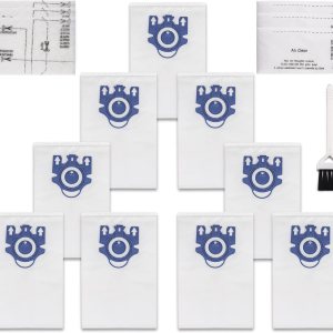 Bolsas para aspiradora Miele Classic C1 Complete C1 C2 C3 S227 S240 S270 S400 S2 S5 S8 Series, incluye 9 paquetes de bolsas de limpieza de aire de Bolsas para aspiradora Miele Classic C1 Complete C1 C2 C3 S227 S240 S270 S400 S2 S5 S8 Series, incluye 9 paquetes de bolsas de limpieza de aire de