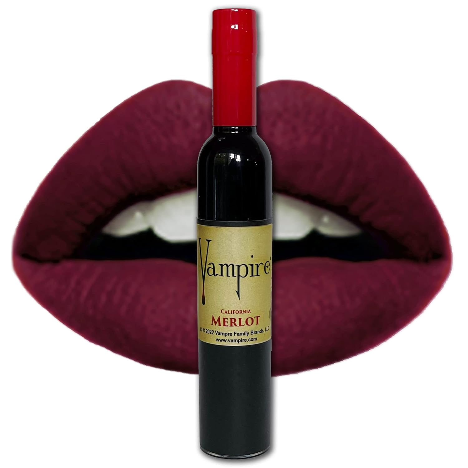 Barra de labios Merlot (rojo oscuro con matiz púrpura)