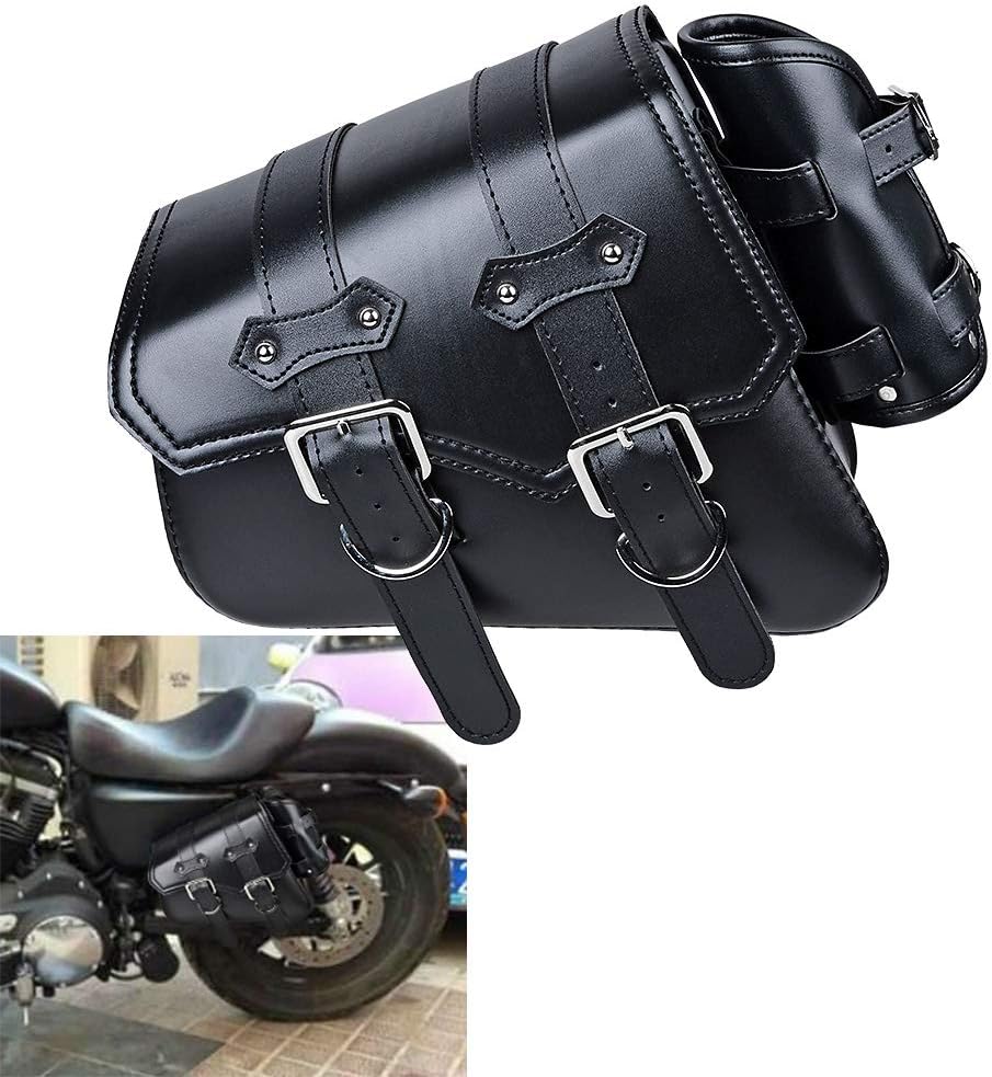 Bolsa de equipaje para asiento monoplaza + correas de montaje para Harley Sportster XL883 XL1200