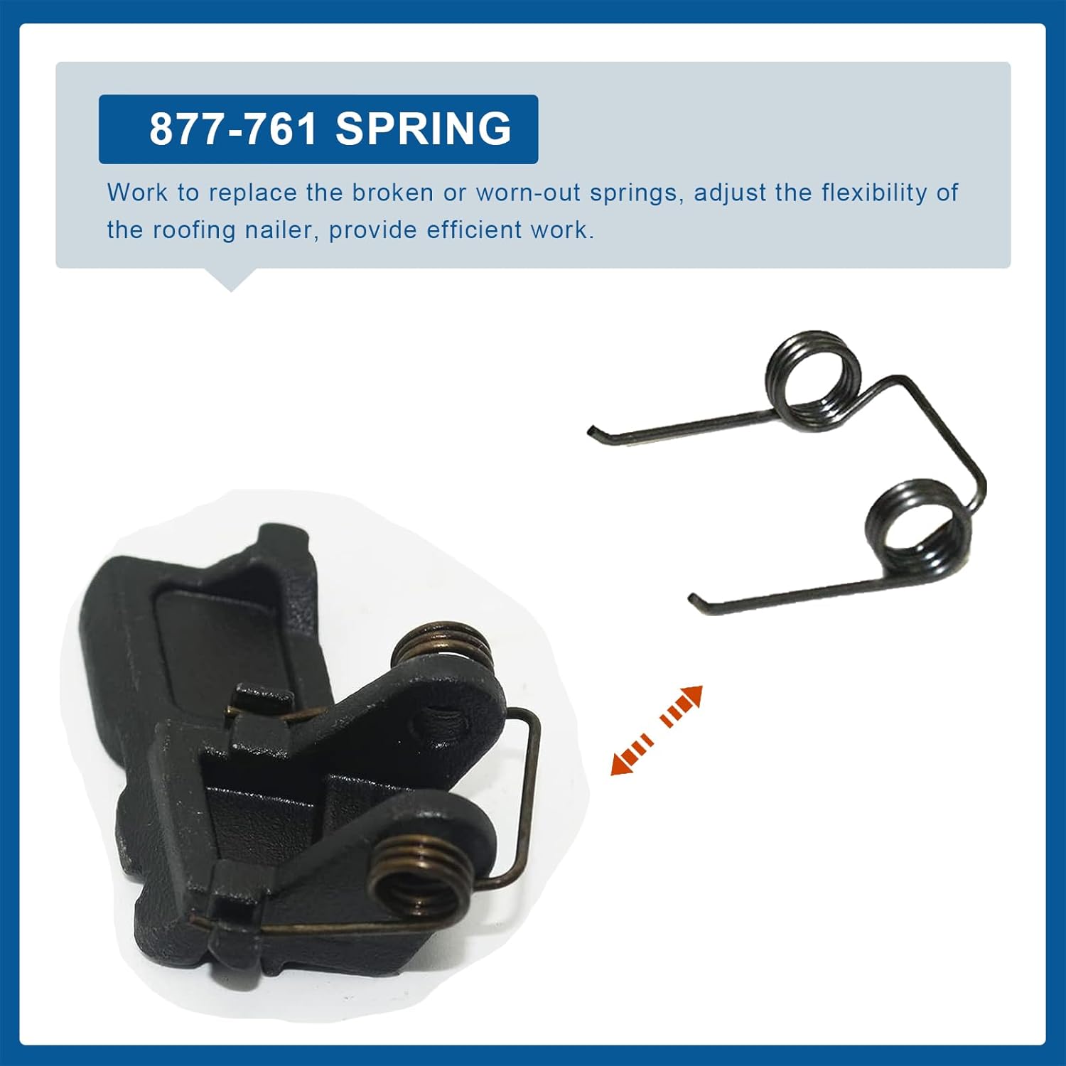877-761 877761 Muelle alimentador para clavadora de techos de bobina compatible con Hitachi NV45AB2 NV83AA2 NV50AP2 NV65AC (paquete de 6)