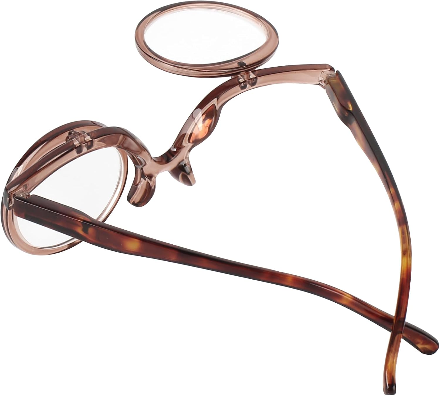 Aisi Gafas de lectura de maquillaje para las mujeres lectores cosméticos Flip Up doble lente aumento gafas