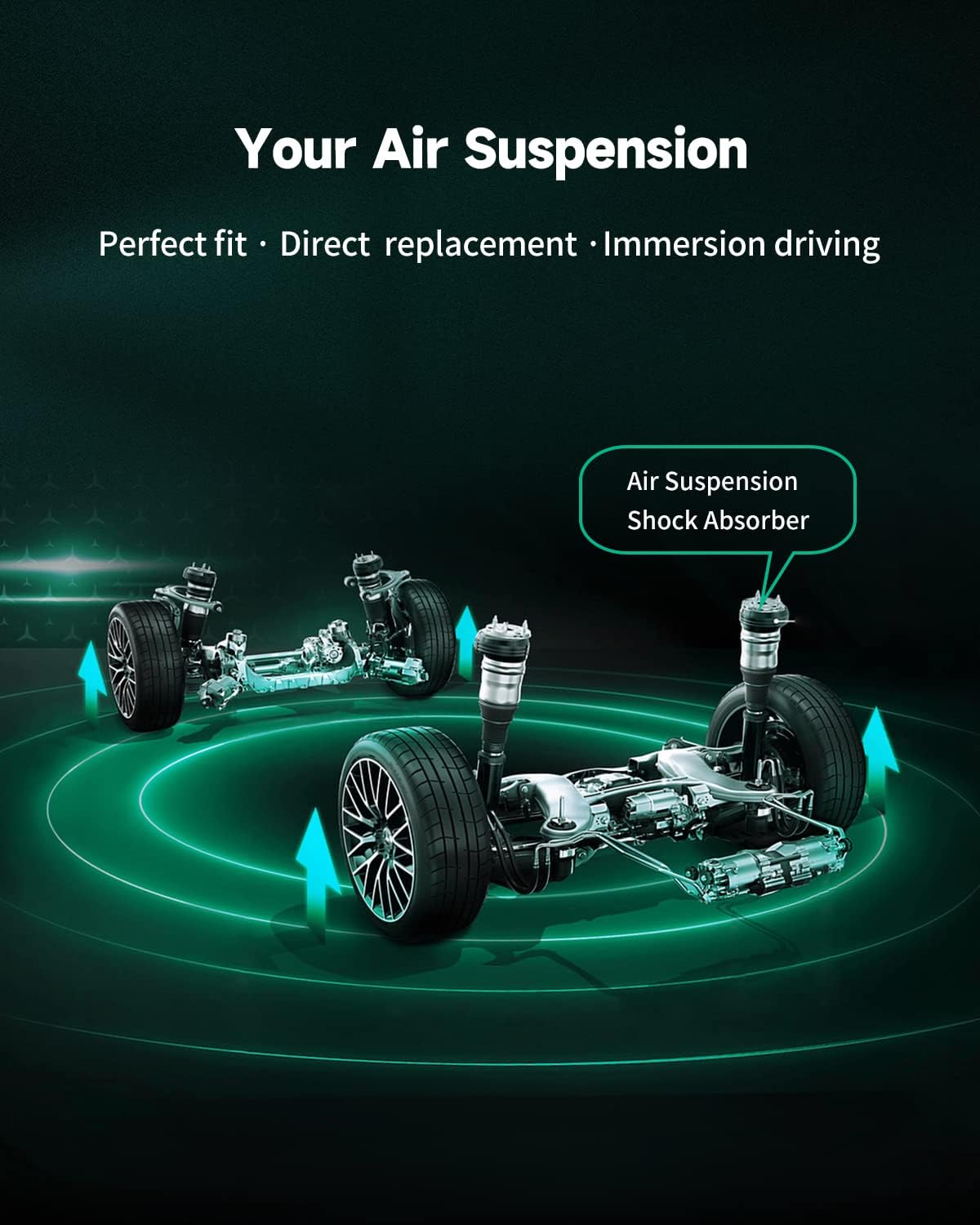 SCITOO Kits de suspensión de puntales de aire para Cadillac para Escalade 2015-2019, Escalade ESV 2015-2020, para Chevrolet para Suburban 2015-2020