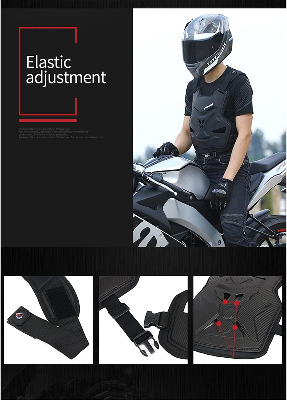 DUHAN Chaleco de armadura para motocicleta, protección de motocicleta, protector de espalda, chaleco de carreras de motocross, equipo de protección