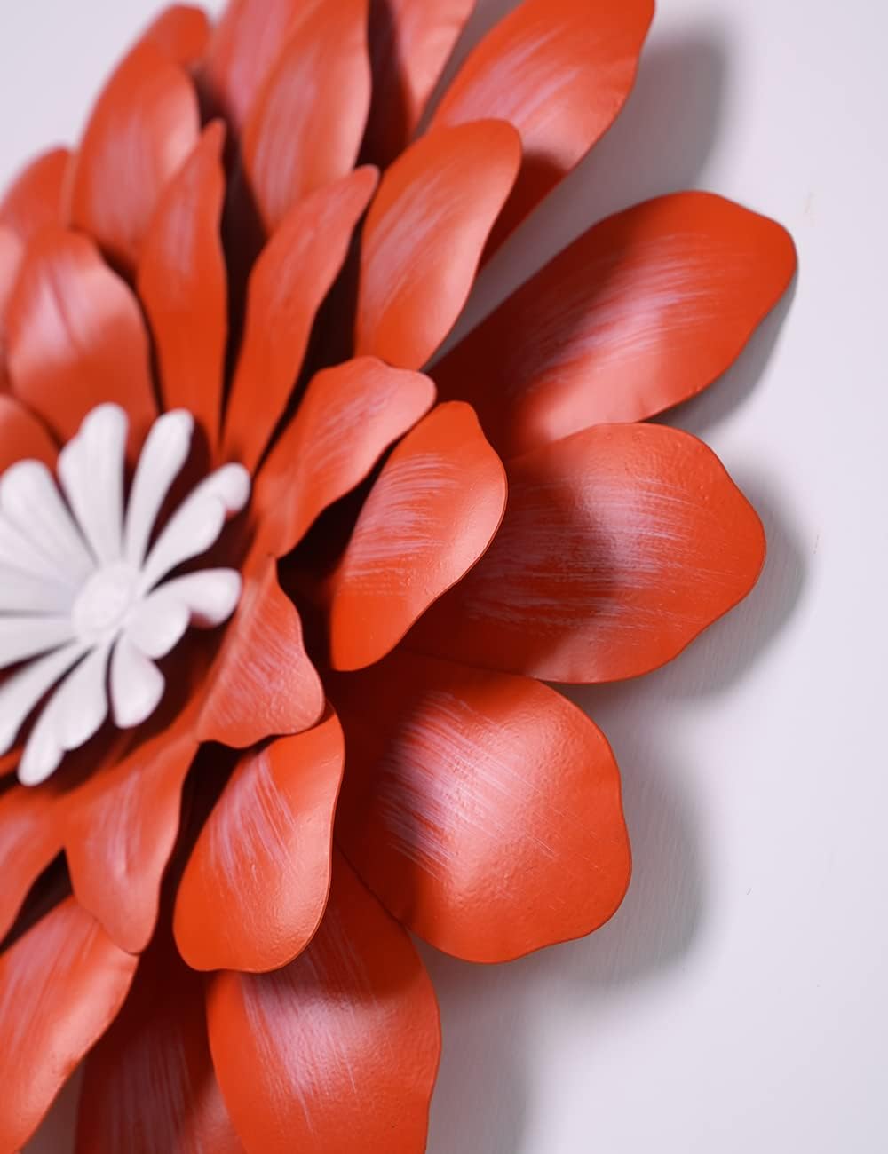 HONCOEN Decoración de pared de flores de metal, escultura 3D, arte de pared para interiores, decoración para el hogar, decoración moderna para