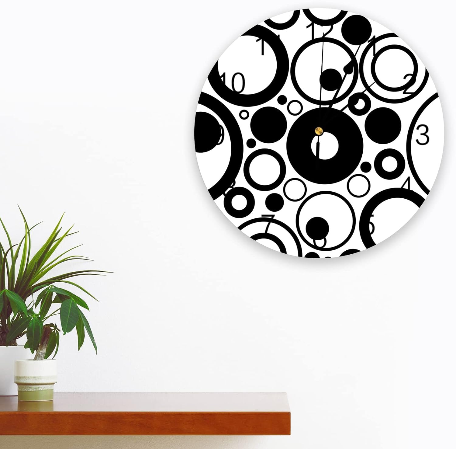 Silent – Reloj de pared decorativo sin tictac para cocina, dormitorio, baño, oficina, sala de estar, lavandería, hogar, funciona con pilas, reloj de