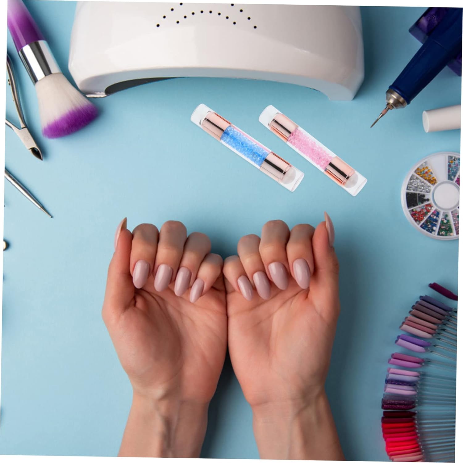 FOMIYES Sellos de uñas de silicona, herramientas de uñas de silicona, herramienta de uñas de punta francesa, impresora de arte de uñas, herramienta