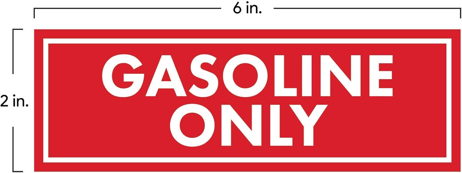 Cartel adhesivo solo para gasolina, paquete de 3 unidades, adhesivo resistente a la intemperie para tu camión, tractor, bote de combustible