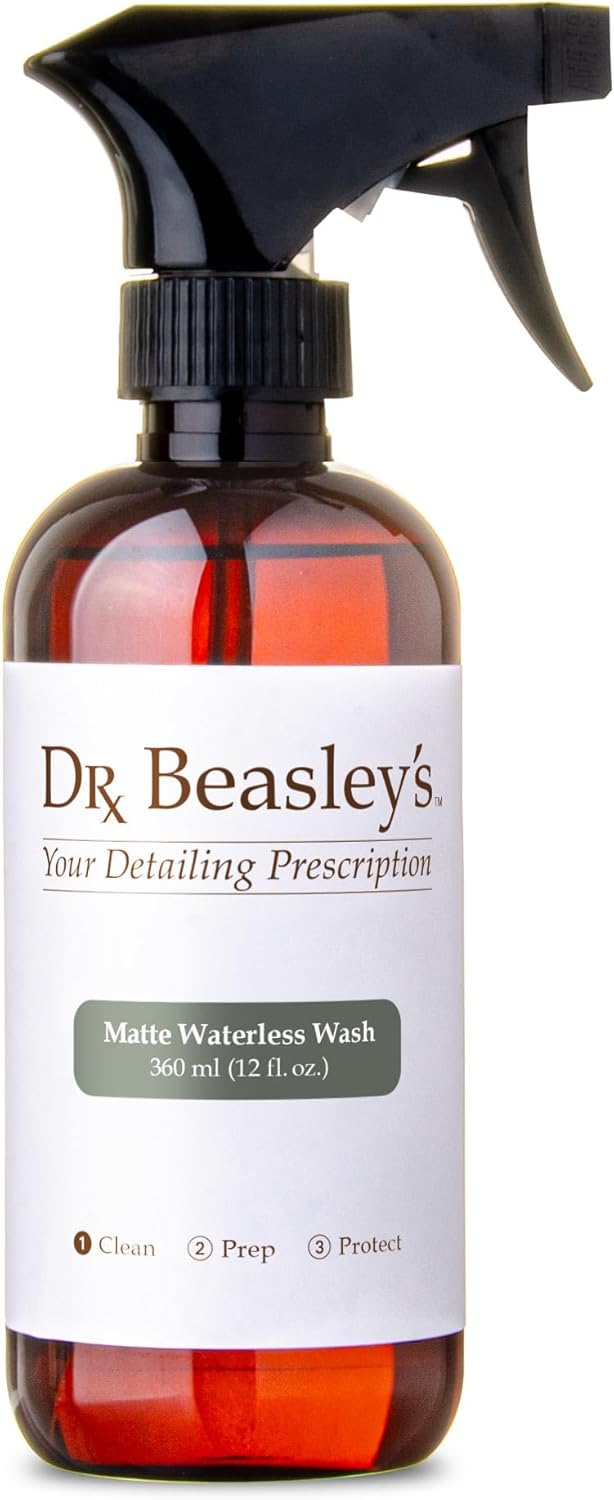 Dr. Beasley’s Lavado sin agua mate, 12 onzas, fórmula de alta lubricidad, hecho para todos los acabados mate, fácilmente biodegradable