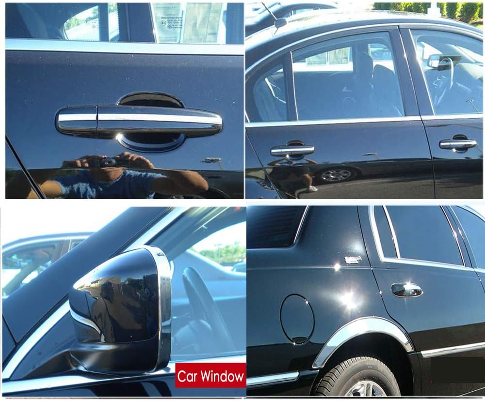 Moldura cromada automotriz de 25 pies de ancho de 1-316 pulgadas de ancho para carrocería lateral de automóvil (autoadhesiva), a prueba de arañazos,