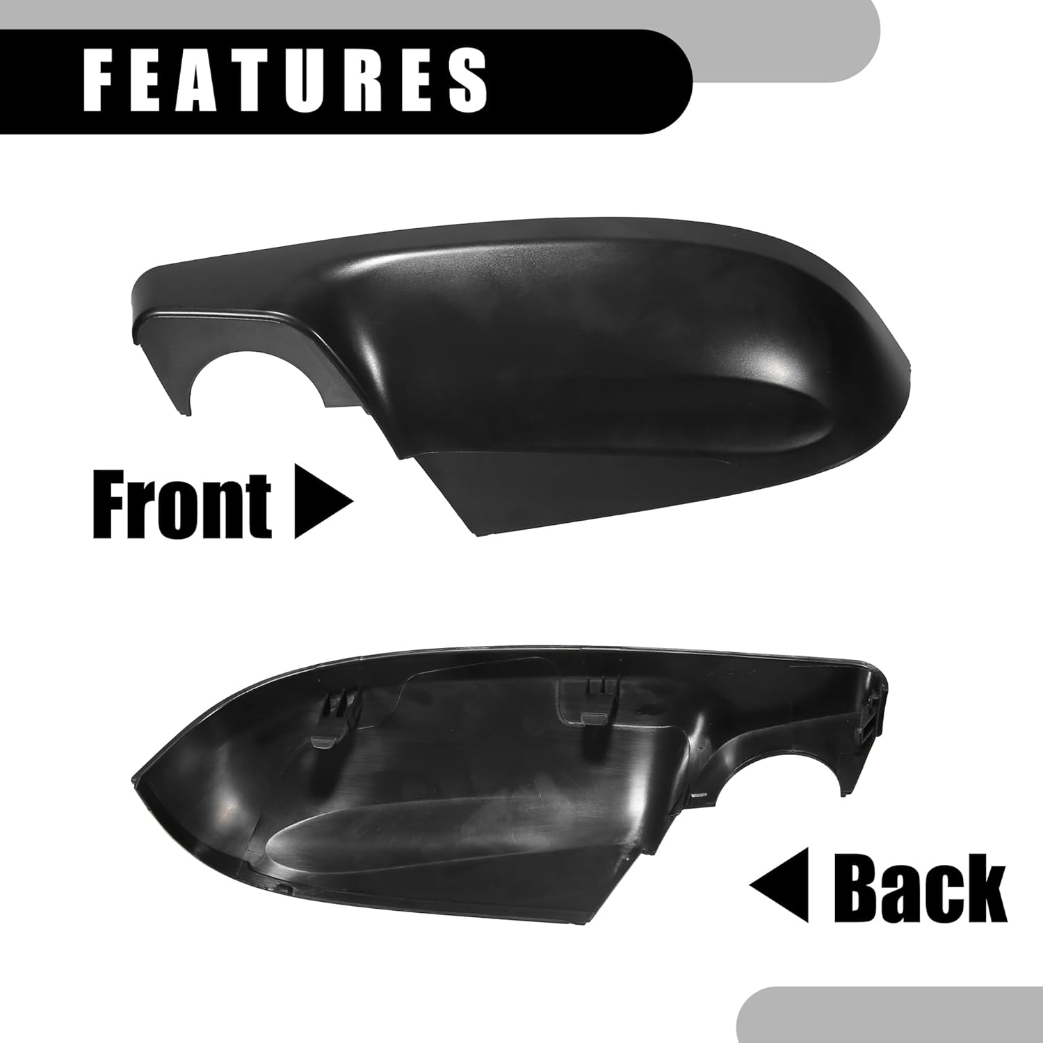 Partuto Cubierta de espejo retrovisor 91054FL20A – Protector de espejo retrovisor delantero izquierdo para Subaru Ascent 2.4L 2019-2023 ABS plástico