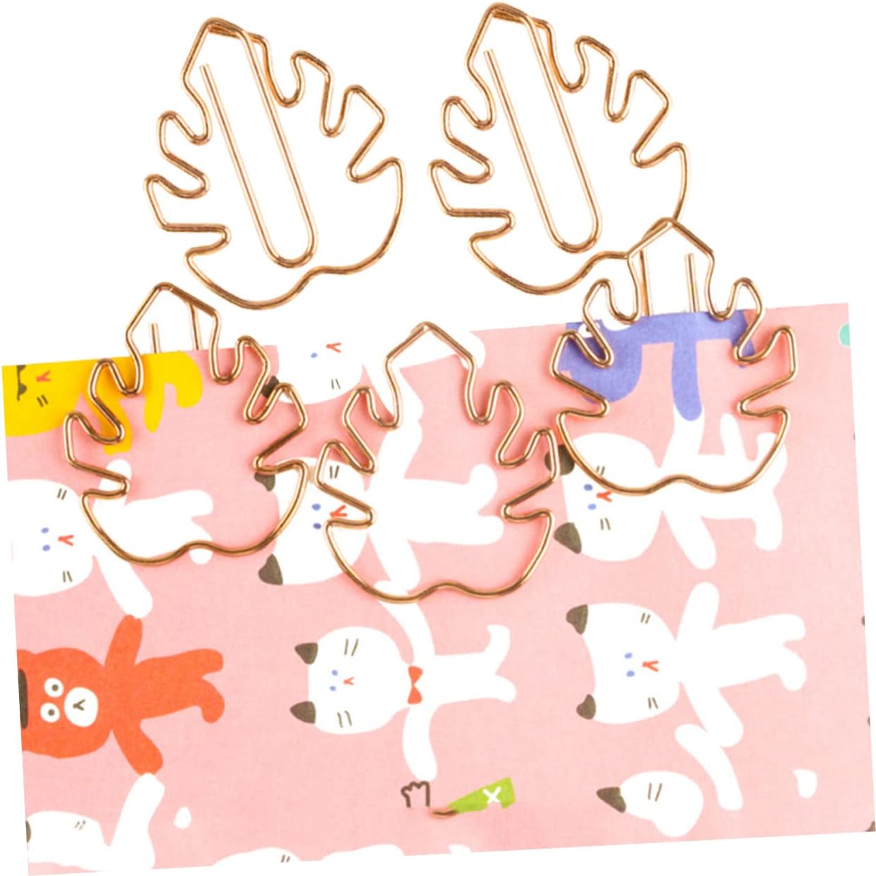 MAGICLULU Clip de papel escolar 20 piezas Oficina Animal Monstera Leaf Creative Clips