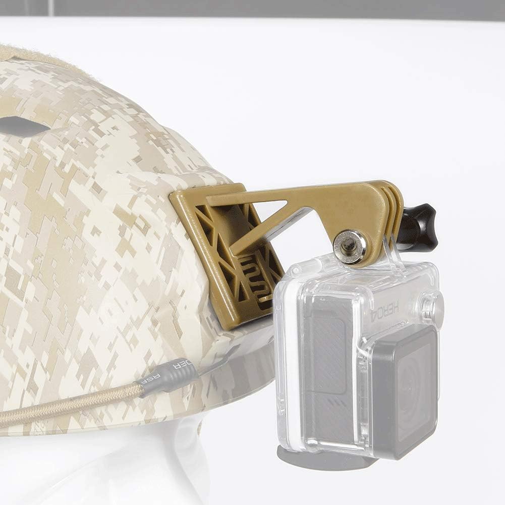 AOUTACC Soportes tácticos para excavadora para casco GoPro o base de casco NVG (bronceado)