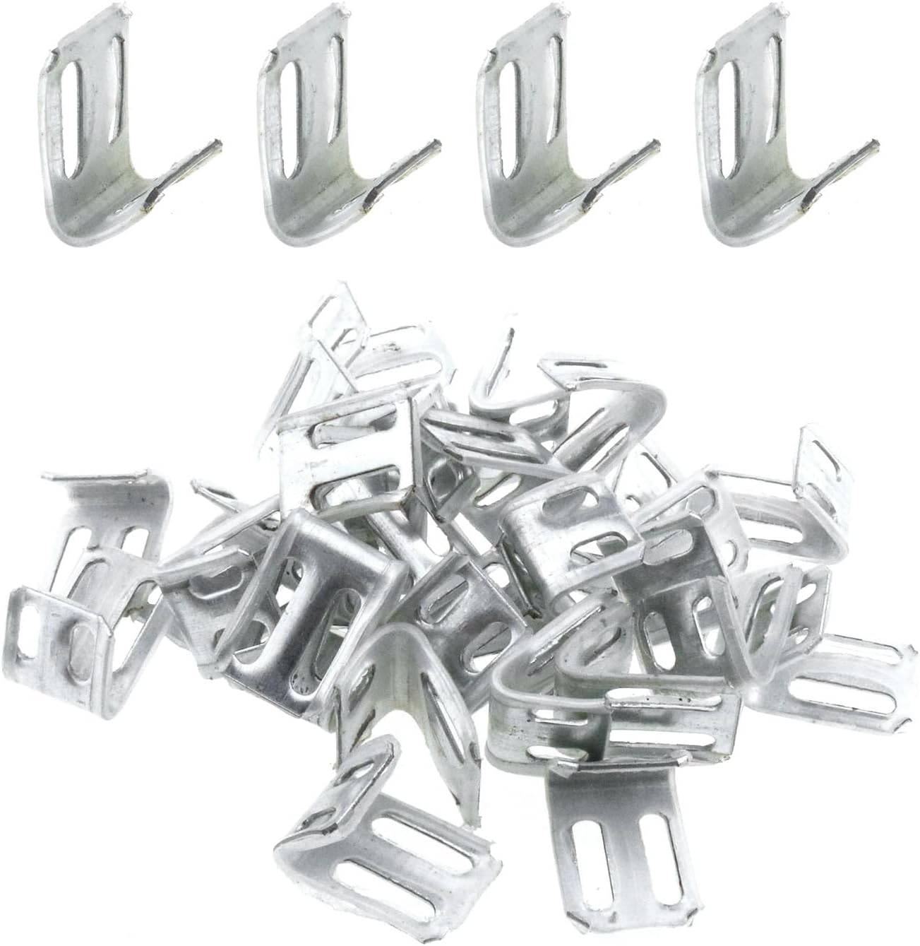 E-outstanding 25pcs alargado medio juego de goma hebilla de clip de resorte para conectar muebles sofá accesorios de hardware 26X20mm cuatro agujeros