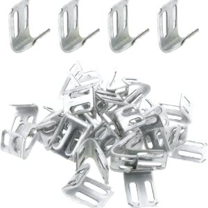 E-outstanding 25pcs alargado medio juego de goma hebilla de clip de resorte para conectar muebles sofá accesorios de hardware 26X20mm cuatro agujeros E-outstanding 25pcs alargado medio juego de goma hebilla de clip de resorte para conectar muebles sofá accesorios de hardware 26X20mm cuatro agujeros