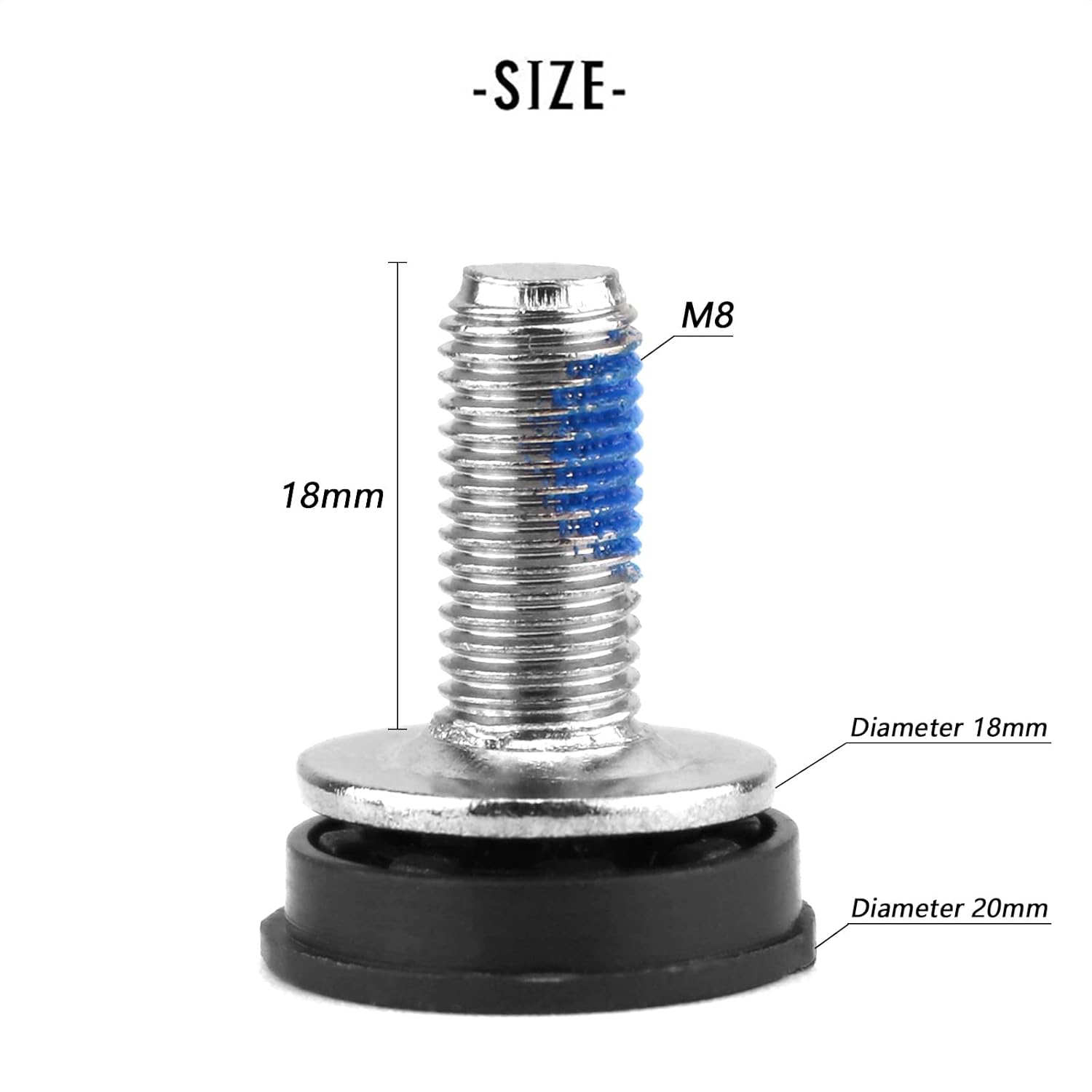 Tornillo de fijación con manivela hexagonal de 0.315 in para bicicleta con tapas para bicicleta con agujero cuadrado soporte inferior, Suntour