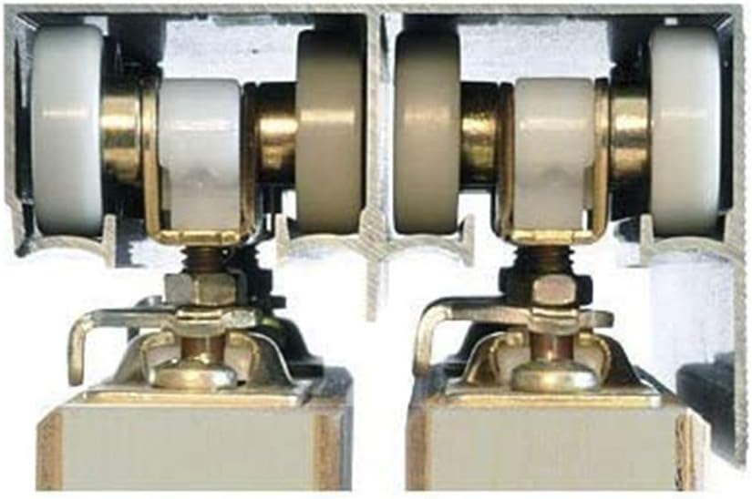 Johnson Hardware Herrajes para puerta de derivación deslizante serie 138F964D 138F (sistema de 4 puertas de 24 pulgadas, 96 pulgadas en total)