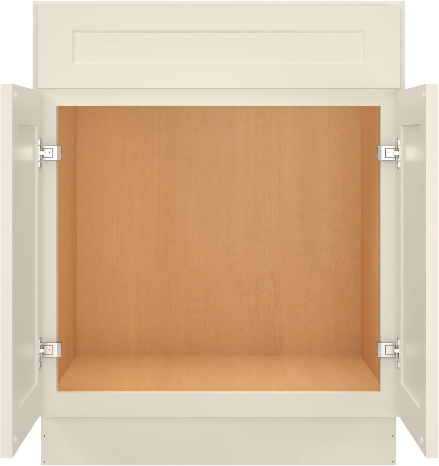 LOVMOR Gabinete de baño, 27’W, Shaker Antique White, Unidad de almacenamiento de un solo fregadero, Gabinete de almacenamiento para fregadero con