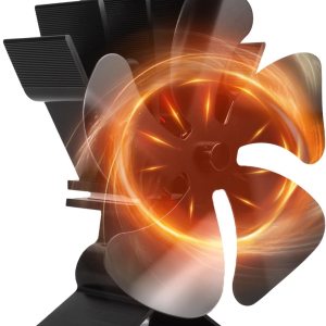 VODA Ventilador de estufa de leña con soporte para calentador Buddy, pellet, quemador de leñachimenea VODA Ventilador de estufa de leña con soporte para calentador Buddy, pellet, quemador de leñachimenea