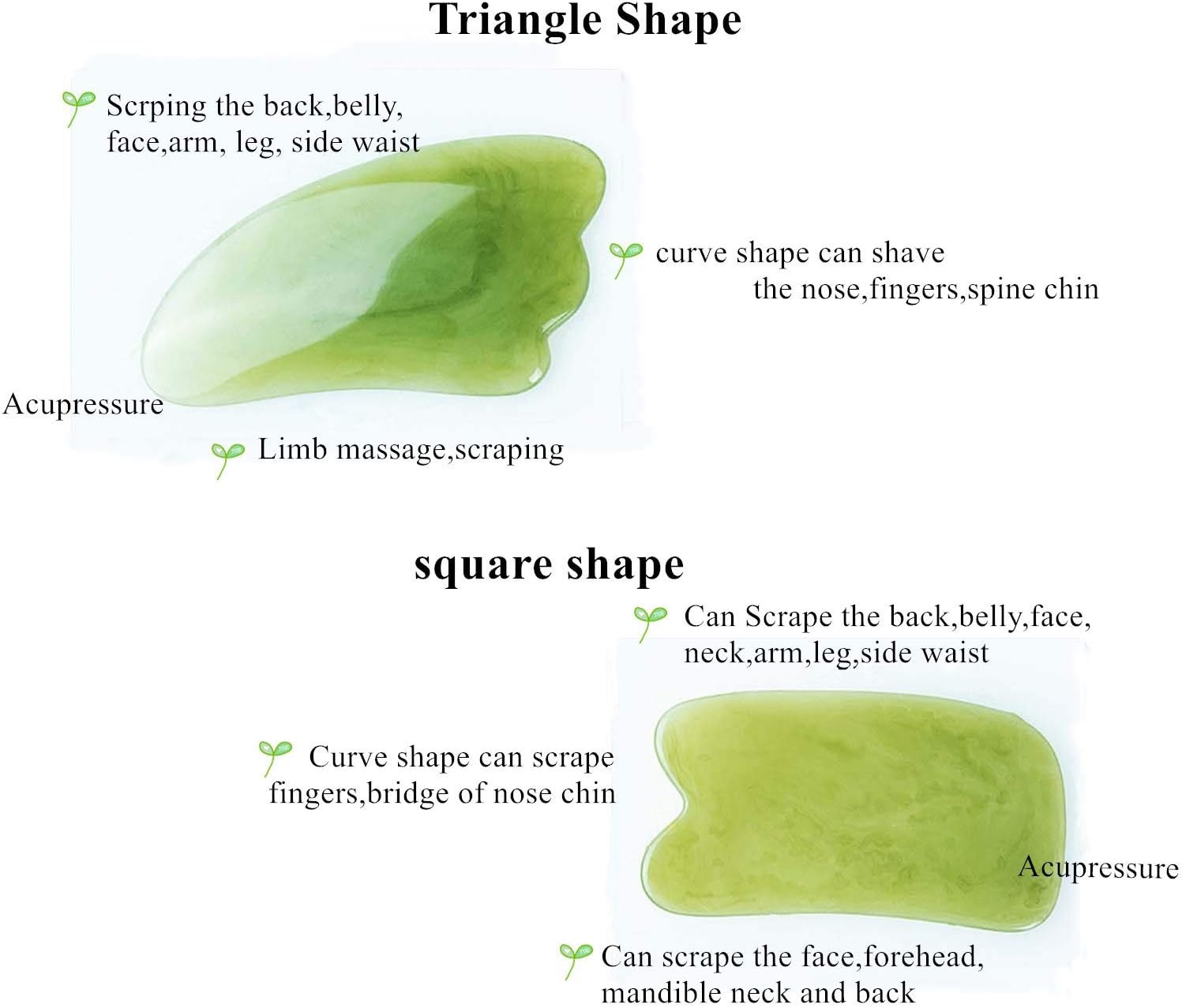7 herramientas de masaje Gua Sha, herramienta de masaje GuaSha de resina natural, juego de herramientas de masaje para liberación de cara, espalda y
