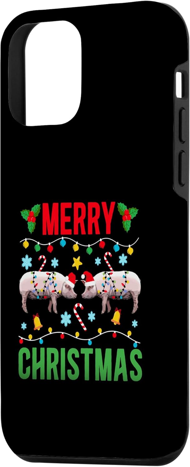 iPhone 12 mini Merry Christmas Cute Pig Owner Xmas Party Pig Lover Case