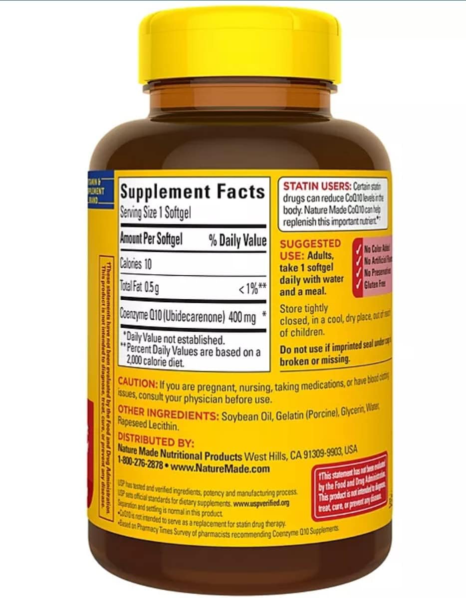 CoQ10 (Coenzima Q 10) 400 mg Cápsulas blandas 1 paquete