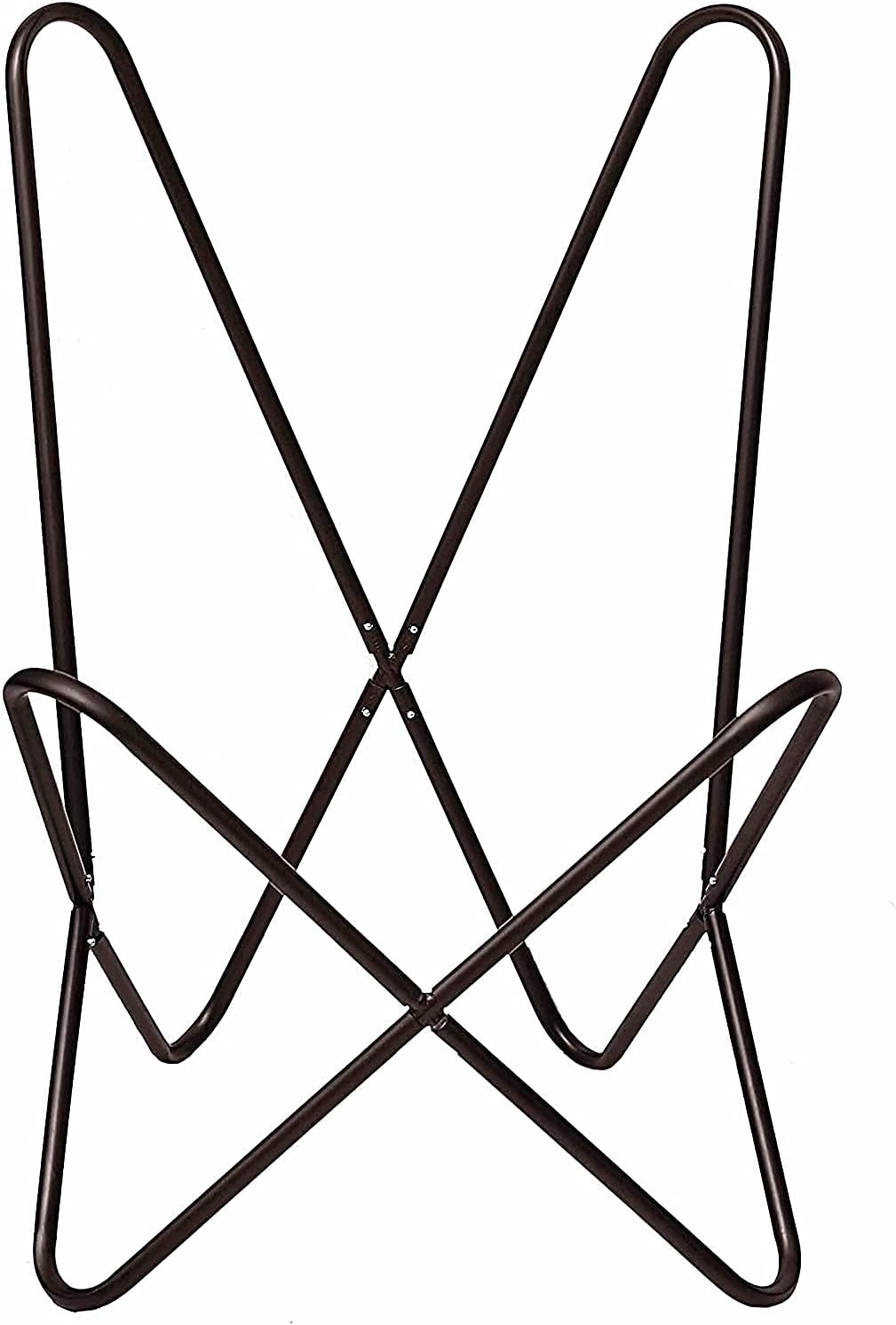 Silla hecha a mano de cuero de búfalo para sala de estar, decoración del hogar, silla de mariposa con marco de hierro plegable