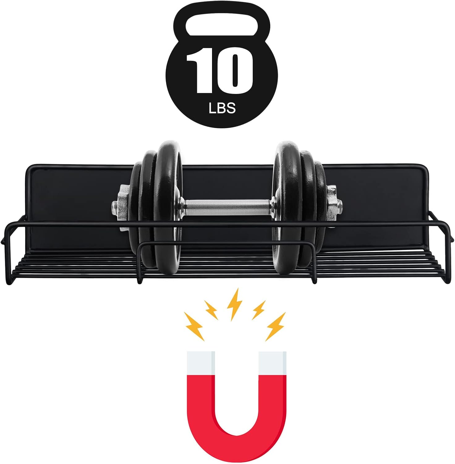 RedCall Paquete de 5 estantes magnéticos para refrigerador, estante magnético para especias para horno microondas, soporte para tarros de especias,