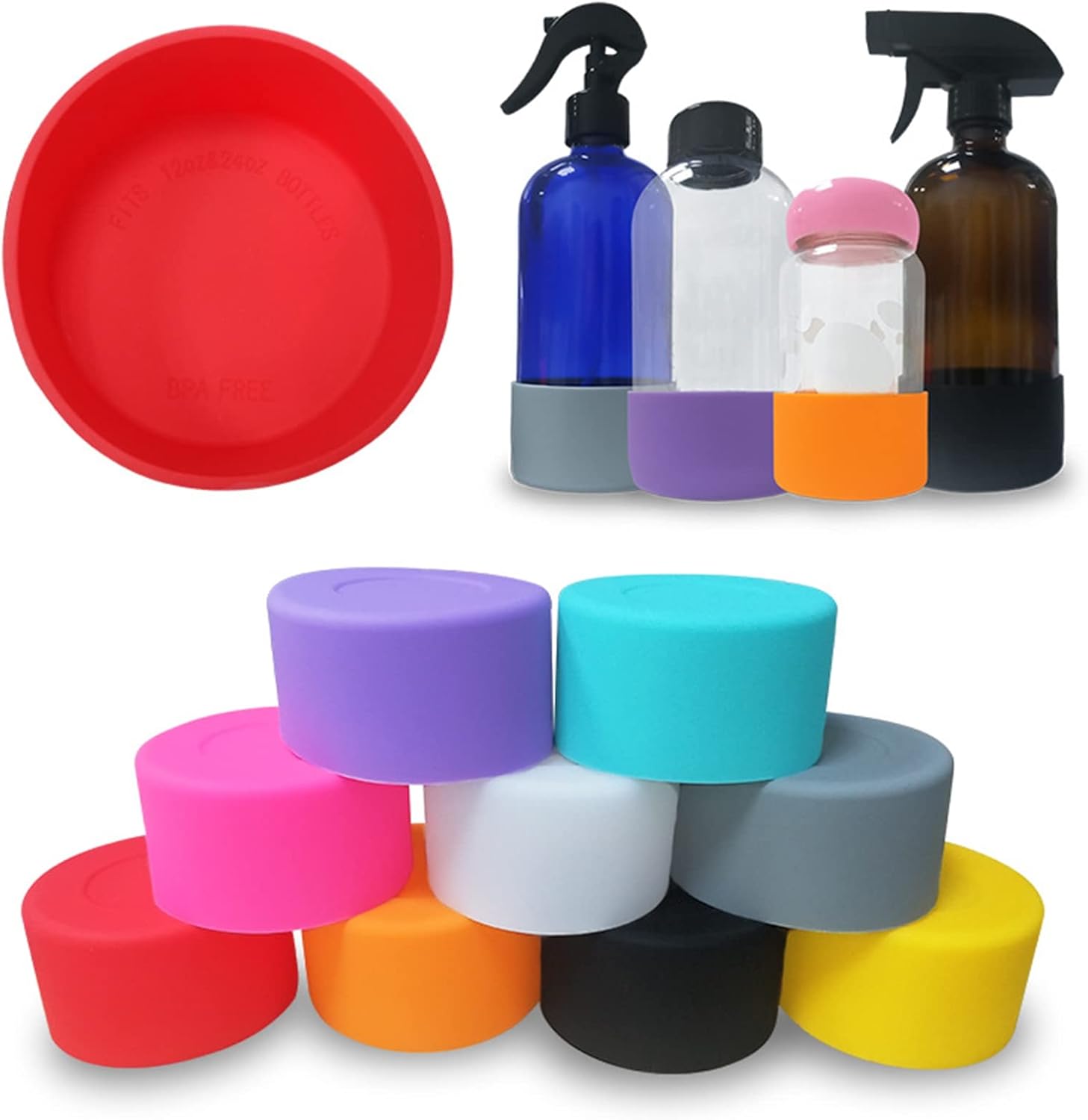 2 fundas protectoras de silicona para Stanley Quencher Adventure de 40 onzas y Stanley IceFlow de 20 onzas y 30 onzas, funda protectora reutilizable