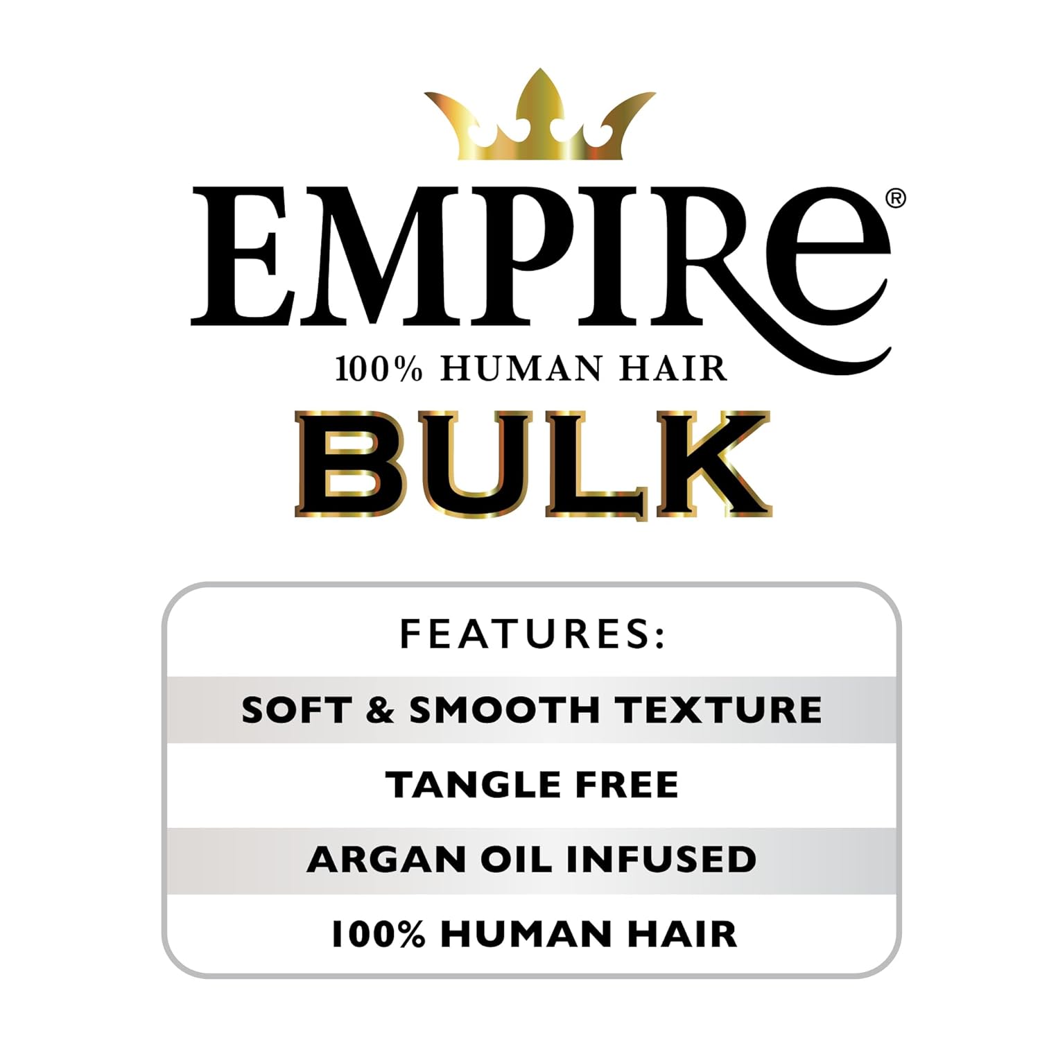 Sensationnel Empire – Extensiones de cabello humano de 18 pulgadas para trenzas de cabello humano con caja sin nudos o rizos sueltos, HH Empire Deep