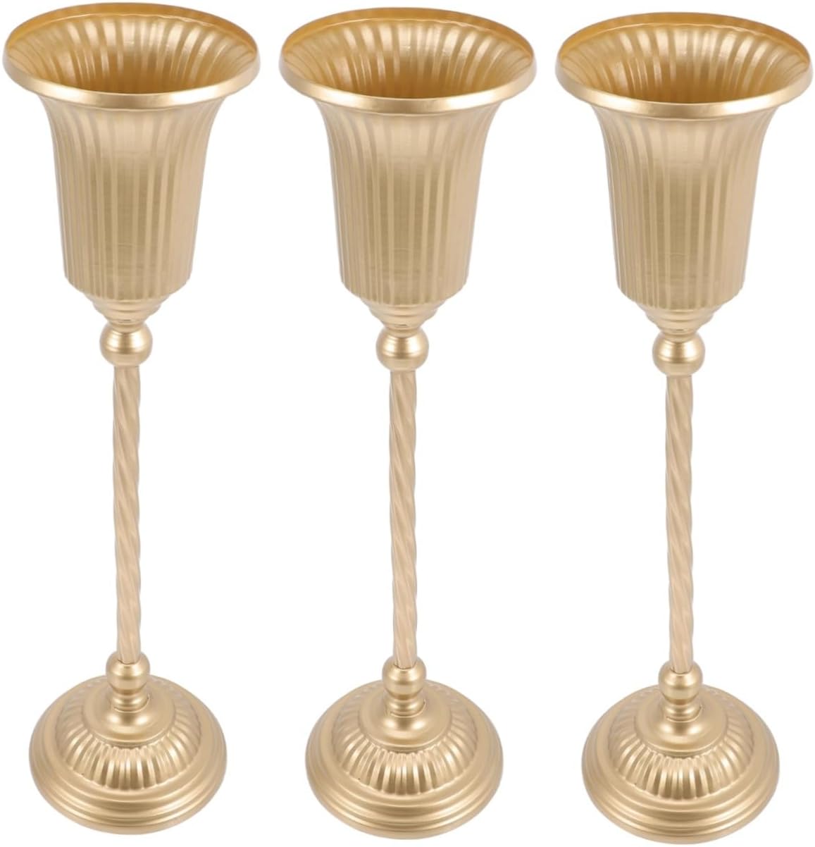 Artibetter Maceta de urna antigua, 3 piezas, jarrón alto con columna griega, estatua de columna griega, maceta de oficina para decoración de