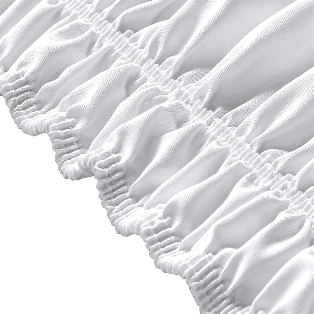 FreshCulture Falda de cama Queen, falda de cama elástica envolvente tamaño Queen, faldas de cama para cama ajustable, fácil ajuste con caída a