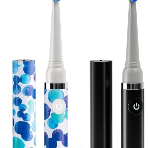 Paquete de 2 cepillos de dientes eléctricos Pop Sonic (burbuja azul + negro)  Cepillos de dientes de viaje con batería AAA  Cepillos de dientes Paquete de 2 cepillos de dientes eléctricos Pop Sonic (burbuja azul + negro)  Cepillos de dientes de viaje con batería AAA  Cepillos de dientes