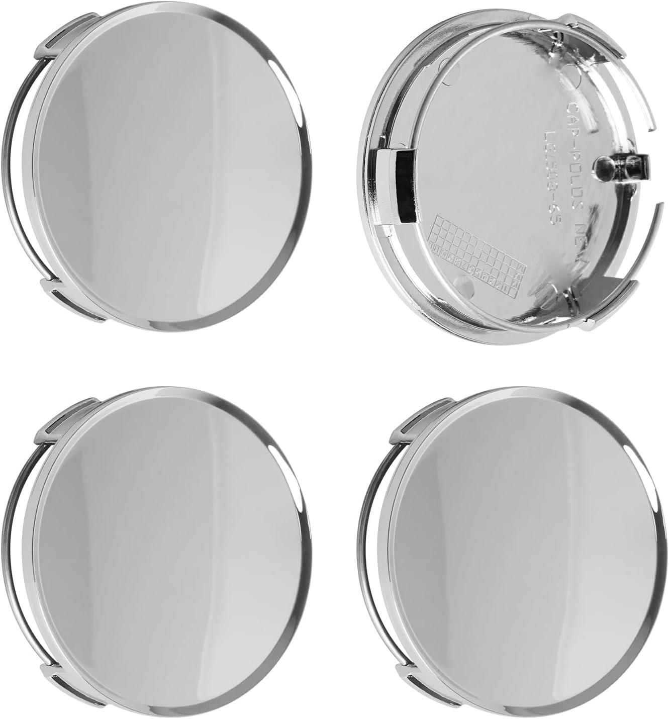 TMS – Tapones centrales de rueda de 2.9 pulgadas, 2.9 pulgadas, paquete de 4 (cromo, exterior de 2.953 in, interior de 2.874 in)