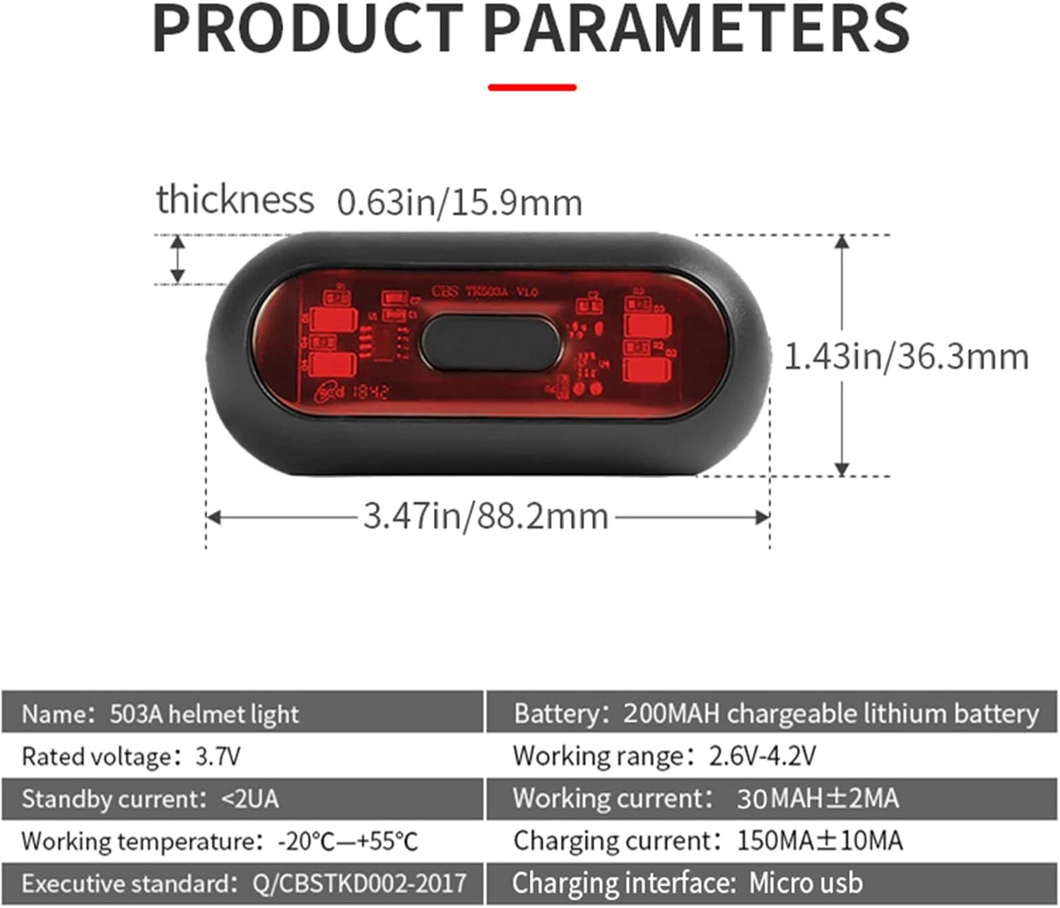 Luz de casco de bicicleta, luz de freno para casco de motocicletabicicleta LED de advertencia de seguridad para conducción nocturna, batería
