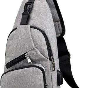sdhkgrrt Bolso cruzado multiusos para hombre y mujer, mochila con correa impermeable, bolsa de senderismo al aire libre con agujero para auriculares sdhkgrrt Bolso cruzado multiusos para hombre y mujer, mochila con correa impermeable, bolsa de senderismo al aire libre con agujero para auriculares
