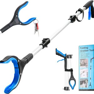 Herramienta de agarre extra larga de 43 pulgadas, palo de recogida plegable con agarre magnético fuerte, mandíbula antideslizante giratoria de 360, Herramienta de agarre extra larga de 43 pulgadas, palo de recogida plegable con agarre magnético fuerte, mandíbula antideslizante giratoria de 360,