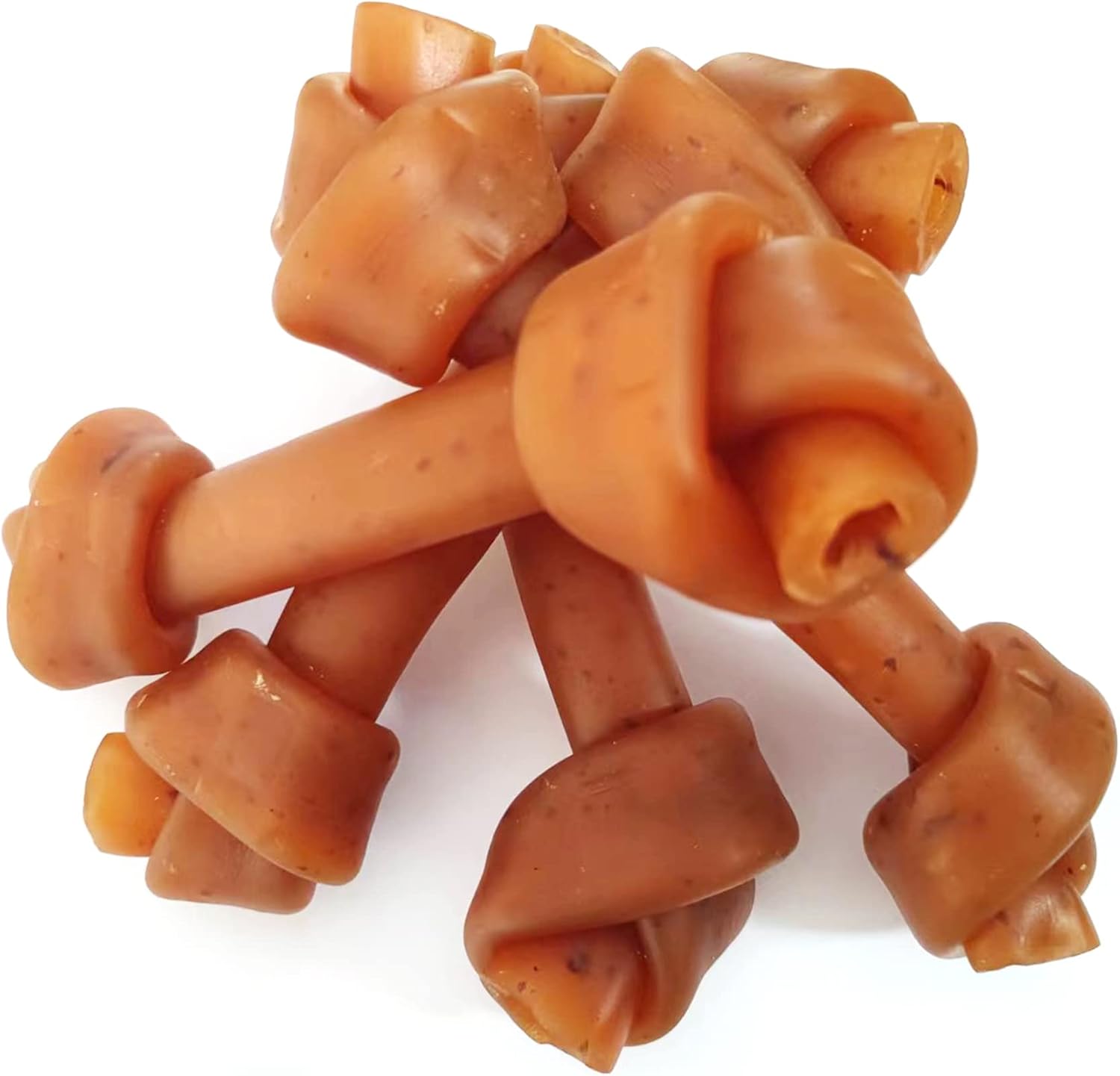 Golosinas de entrenamiento para perros sin cuero crudo, mantequilla de maní sin granos, nudos de 6.5 pulgadas para perros medianos y grandes, apoya