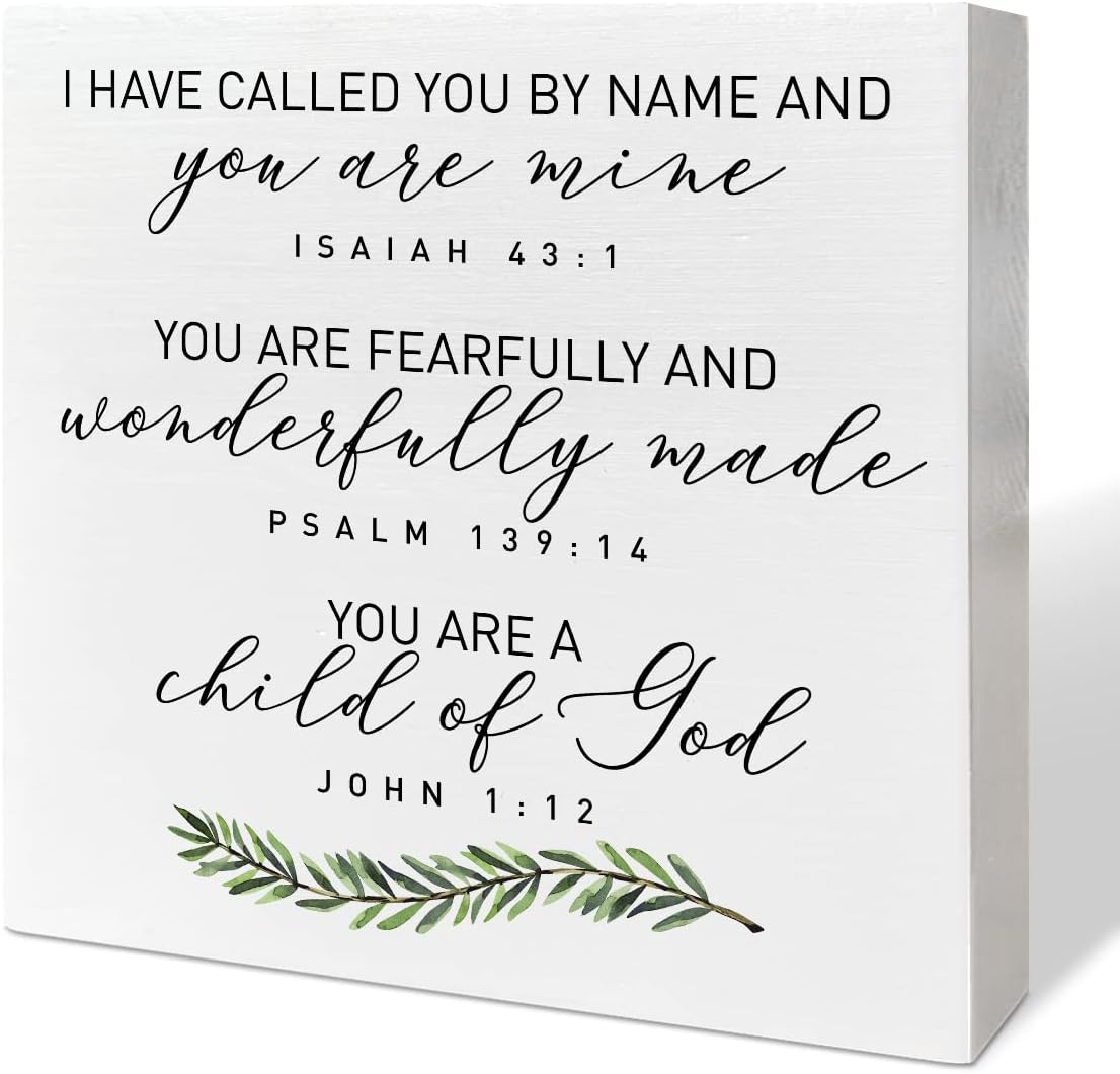 Decoración de letrero de caja de madera para escritorio de guardería, decoración de escritura de guardería con texto en inglés “Fearfully &