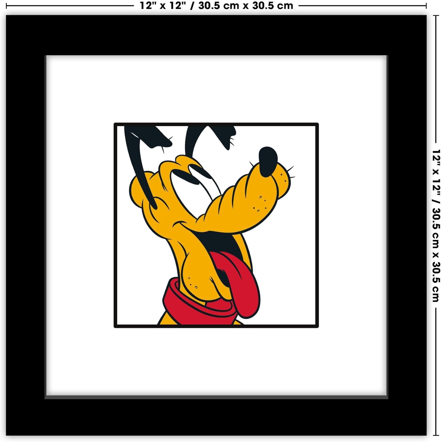 Trends International Gallery Pops Disney Mickey and Friends – Póster de pared de Pluto Expressions Happy Wall Art, 12.00 x 12.00 pulgadas, versión