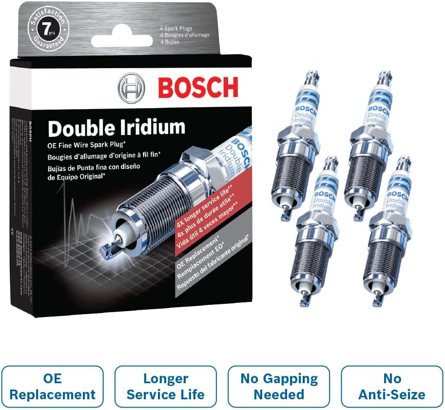 Bosch – Bujía de reemplazo de Iridio doble OE, 4PK, Iridio doble.