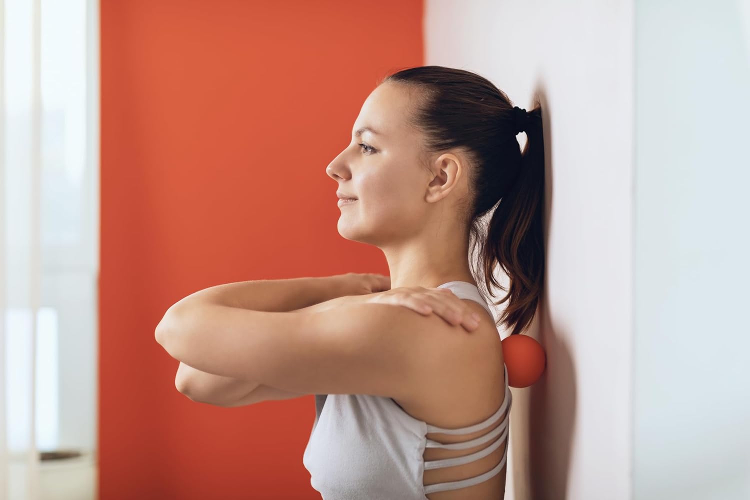 Everyday Yoga Pelota de masaje terapéutico, alivio instantáneo del dolor muscular para terapia de puntos gatillo, presión tisular profunda y
