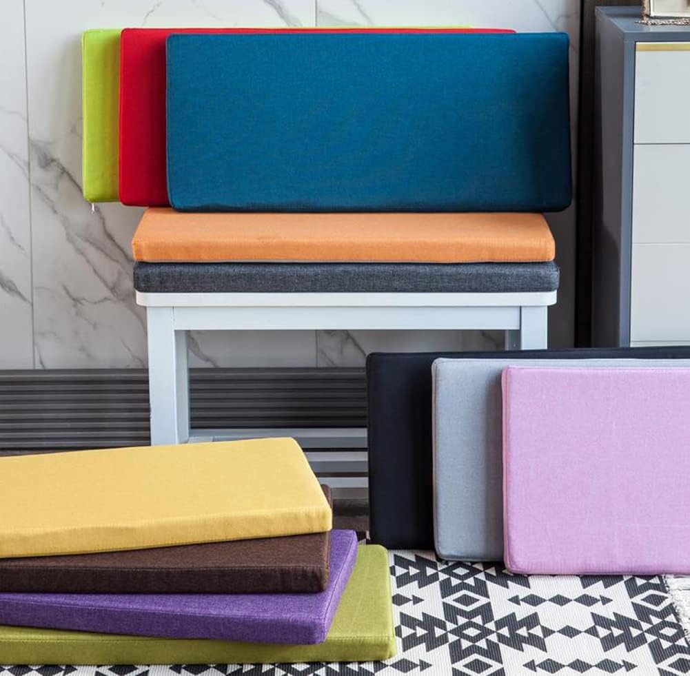 Cojín de banco personalizado para interiores y exteriores, cojines de banco de piano con lazos, antideslizantes, para porche, ventana de bahía,