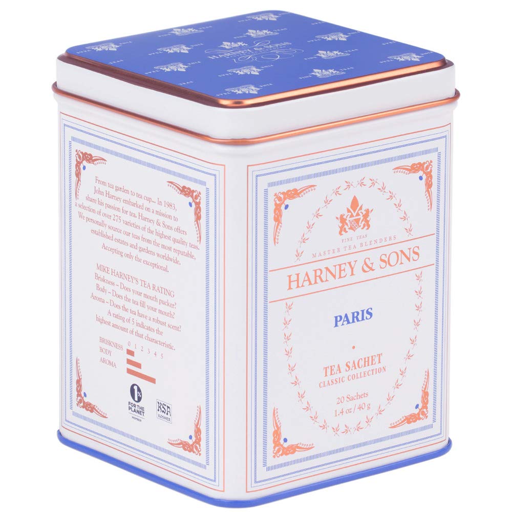 Harney & Sons Lata de té de especias de canela caliente + té negro de París