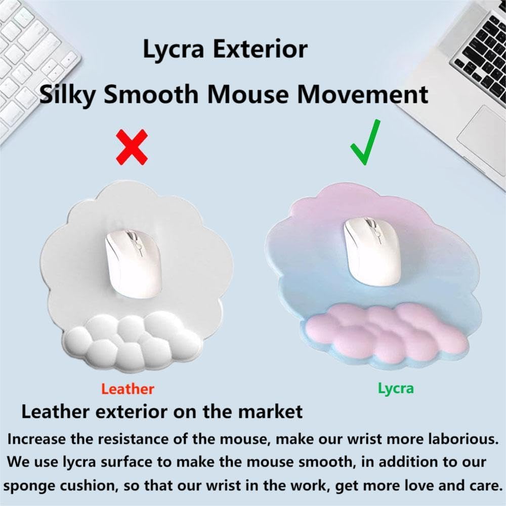 Alfombrilla para mouse con reposamuñecas ergonómica, suave y flexible, antideslizante, puede aliviar el dolor de muñeca de oficina a largo plazo,