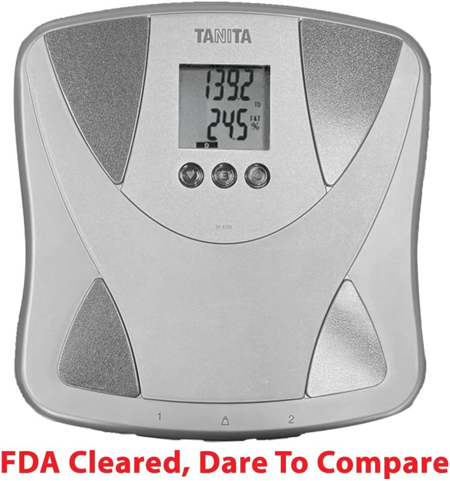 Tanita BF679W báscula con control de grasa corporal y cantidad de agua en cuerpo
