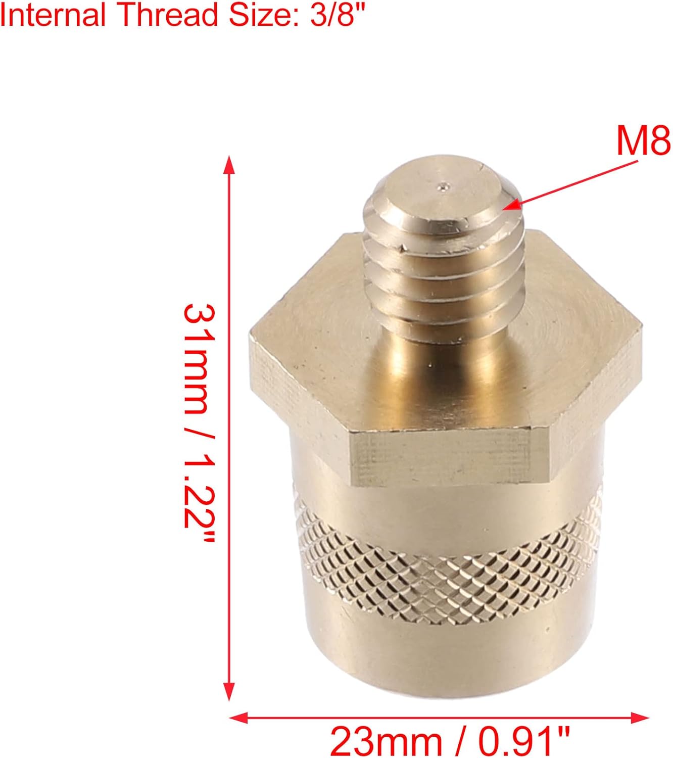 X AUTOHAUX 2 pares de conectores de terminal de batería de 38 pulgadas, adaptador de poste de tono de latón, tornillos extensores de tuercas