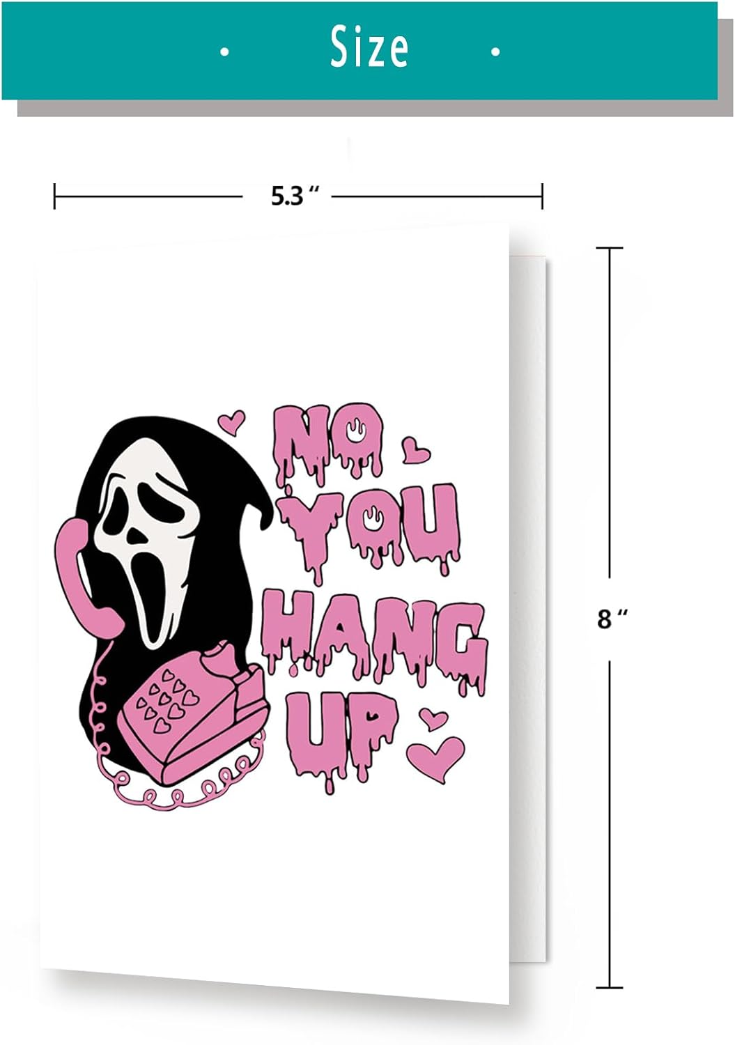 Tarjeta de cumpleaños de fantasma de Halloween de terror para él y ella, tarjeta de cumpleaños de asesino de películas de grito para hombres y