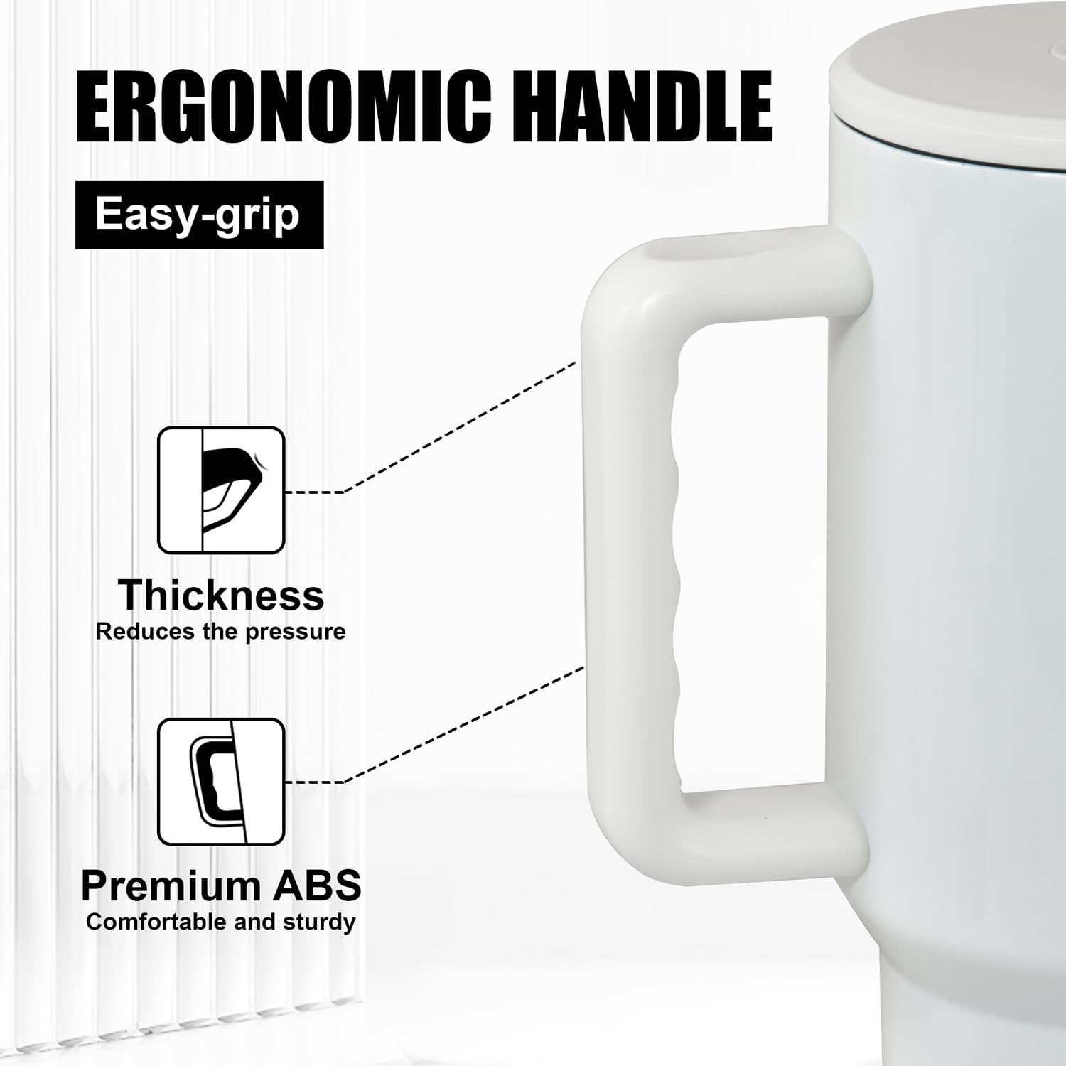 Vaso de sublimación de 40 onzas con asa y popote que se mantiene frío durante 34 horas, a prueba de fugas, doble pared aislada al vacío, taza de